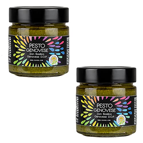 Cuvea - Pesto mit Basilikum aus Genua D.O.P. 2 x 180 g - Handwerkliche Produkte nur hochwertige Zutaten Cuvea - Pesto mit Basilikum aus Genua D.O.P. 2 x 180 g - Handwerkliche Produkte nur hochwertige Zutaten von CUVEA