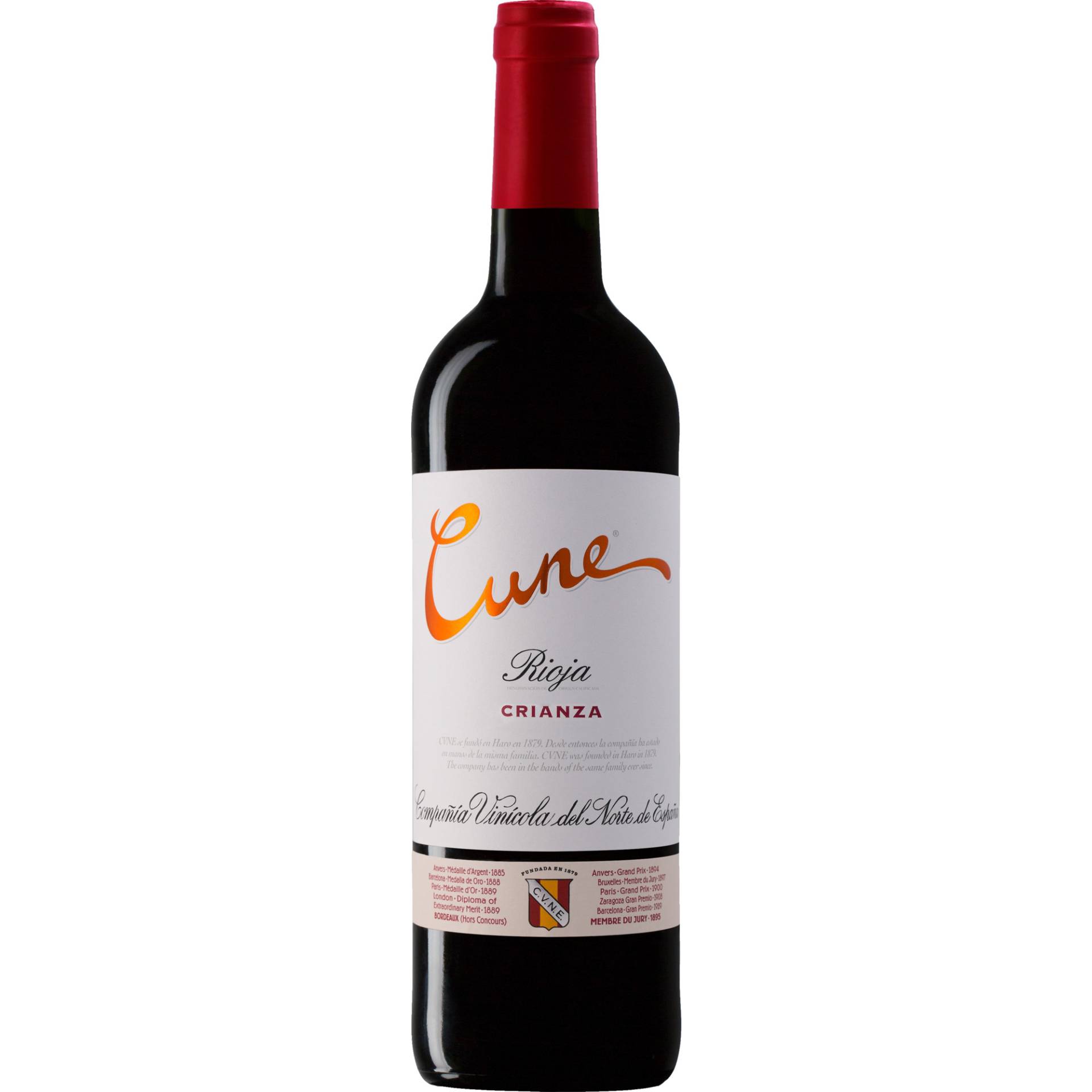 Cune Rioja Crianza, Rioja DOCa, Rioja, 2021, Rotwein Cune Rioja Crianza, Rioja DOCa, Rioja, 2021, Rotwein von CVNE, Logroño 01300 Laguardia, España, R.E. N° 44 VI