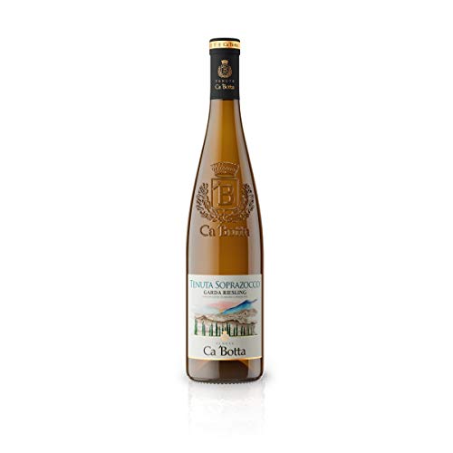 2018 Soprazocco Garda Riesling DOC - Ca'Botta - Weißwein (trocken) aus Italien/Verona Valpolicella, Paket mit:1 Flasche von Ca'Botta