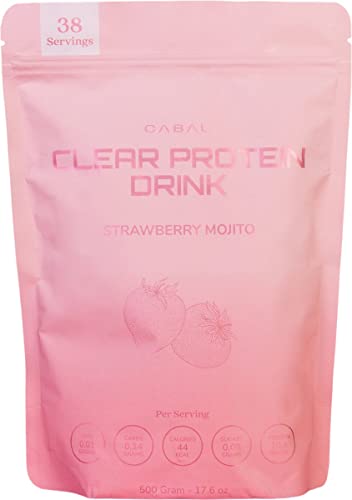 Cabau Clear Protein Drink - Strawberry Mojito - Eiweißreich & Zuckerarm - Leicht & Erfrischend im Geschmack - 38 Getränke - Das Sommergetränk von 2022 Cabau Clear Protein Drink - Strawberry Mojito - Eiweißreich & Zuckerarm - Leicht & Erfrischend im Geschmack - 38 Getränke - Das Sommergetränk von 2022 von Cabau