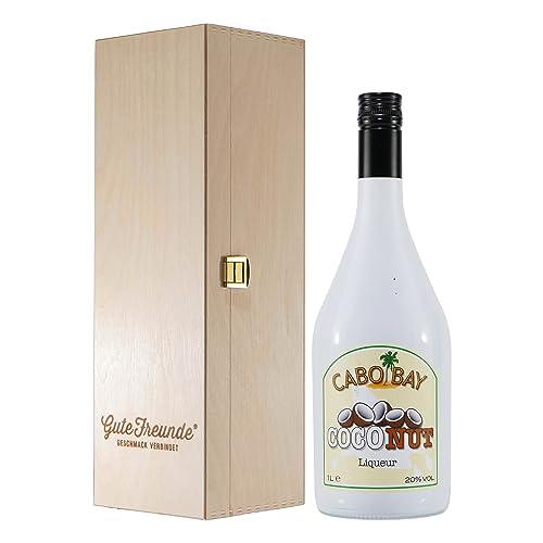 Cabo Bay Coconut Liqueur mit Geschenk-Holzkiste Cabo Bay Coconut Liqueur mit Geschenk-Holzkiste von Cabo Bay