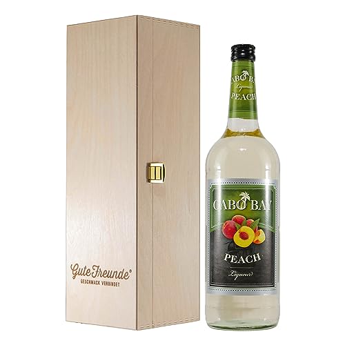 Cabo Bay - Pfirsich Likör mit Geschenk-Holzkiste Cabo Bay - Pfirsich Likör mit Geschenk-Holzkiste von Cabo Bay