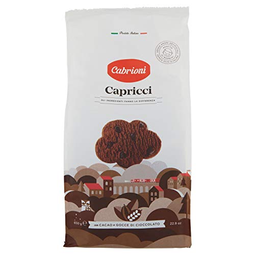 Cabrioni Capricci Kakao Italienische Schokoladenkekse - Beutel 650 Gramm von Cabrioni