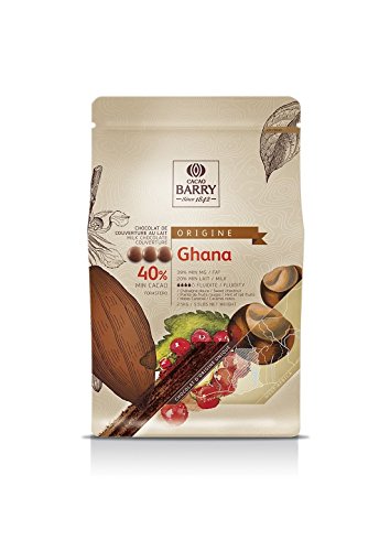 CACAO BARRY GHANA 40% MILCH SCHOKOLADEN COUVERTURE 2,5 KG von Cacao Barry