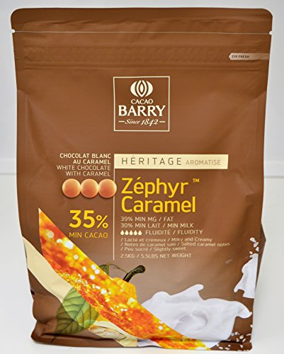 Cacao Barry 35% Zephyr Caramel - Caramel aromatisiert weiße Schokolade (Pistolen) 2,5 kg von Cacao Barry