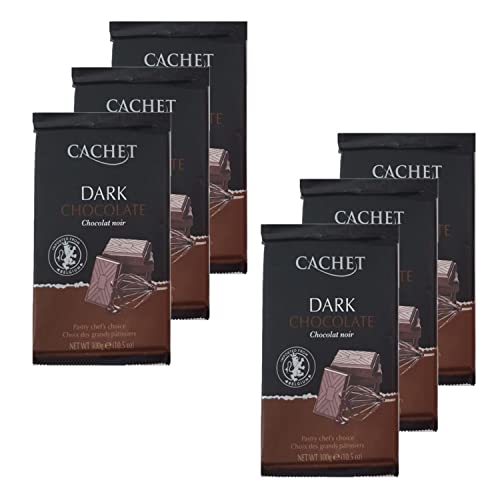 Set mit 6 schwarzen Schokolade-Dessert – Tablett, 300 g von Cachet