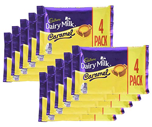 10er SET Cadbury Dairy Milk Caramel Schokoriegel 4er Pack (4 x 37 g) / Karamell Schokoladen Riegel von Cadbury