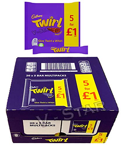 CADBURY Twirl Chocolate 20 x 5 Riegel Multipackungen von Cadbury