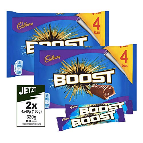 Cadbury Boost 2er Pack 4x 40g (160g) 320g - Schokoladenriegel mit australischem Ursprung von Cadbury