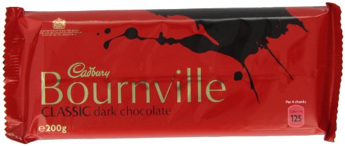 Cadbury Bournville Dark Chocolate Riegel 200 g (6 Stück) von Cadbury
