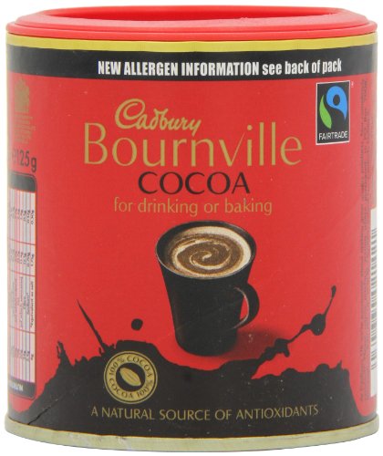 Cadbury Bournville Kakao-Pulver, 125 g, 6 Stück von Cadbury