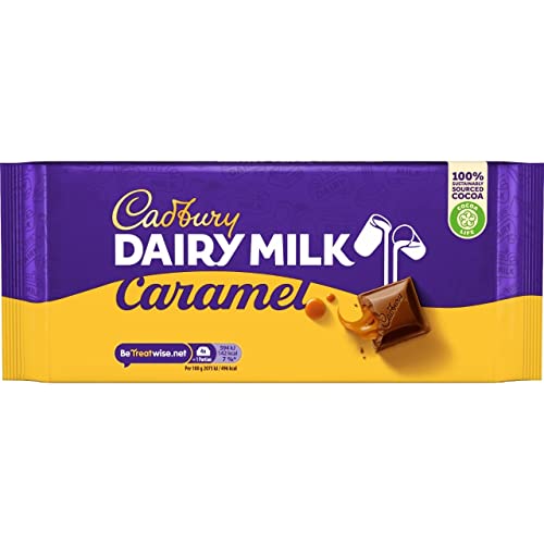 Cadbury Caramel, Dairy Milk Schokolade – cremige karamellige Milchschokolade – leckere Süßigkeit mit süßem, vollmundigem Geschmack – Karamell, 180 g Cadbury Caramel, Dairy Milk Schokolade – cremige karamellige Milchschokolade – leckere Süßigkeit mit süßem, vollmundigem Geschmack – Karamell, 180 g von Cadbury