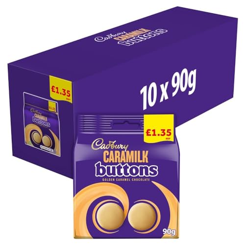 Cadbury Caramilk Golden Caramel Buttons Schokoladenbeutel, 90 g, 10 Beutel Cadbury Caramilk Golden Caramel Buttons Schokoladenbeutel, 90 g, 10 Beutel von Cadbury