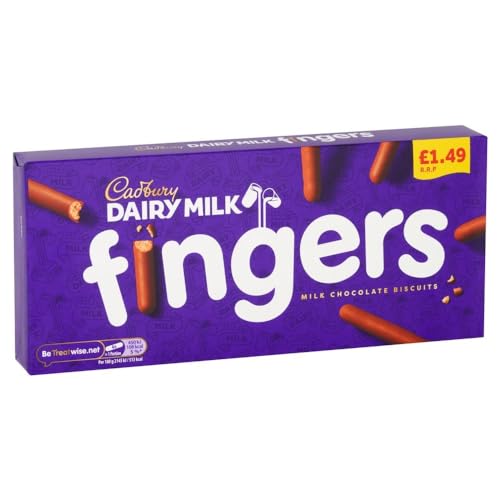 Cadbury Dairy Milk Fingers Kekse mit Schokoladenüberzug, 114 g, 12 Stück von Cadbury