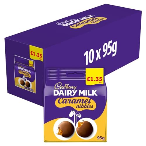 Cadbury Milchkaramell Knabbereien Schokolade Beutel 95g x 10 Beutel von Cadbury
