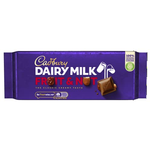 Cadbury Dairy Milk Fruit & Nut Bar Classic Chocolate Delight, 180 g (1 Stück) von Cadbury
