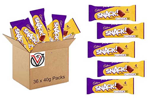 Cadbury Snack Shortcake Schokoladenkekse, 36 x 40 g von Cadbury