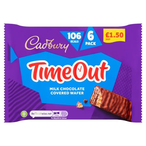 Cadbury Timeout Waffeln mit Milchschokolade, 6 Packungen à 13 Stück von Cadbury