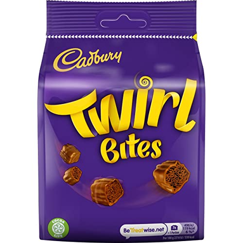Cadbury Twirl Bites Chocolate Share Bag, Swirls & Twirls of Smooth Milk Chocolate, 109 g (1er Pack) Cadbury Twirl Bites Chocolate Share Bag, Swirls & Twirls of Smooth Milk Chocolate, 109 g (1er Pack) von Cadbury