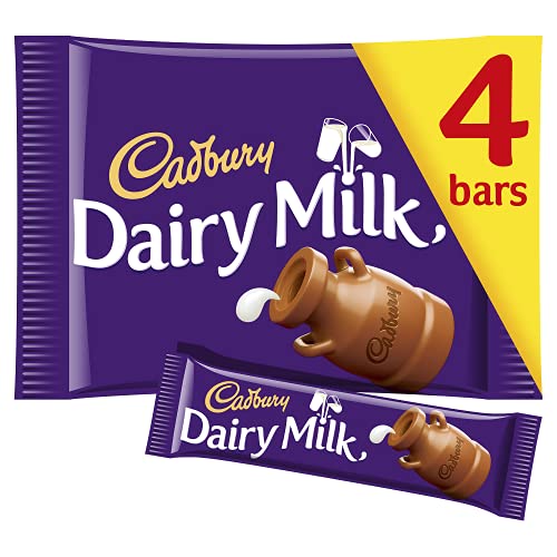 Cadbury Vollmlich Riegel - Snacks für unterwegs - leckere englische Schokolade, 4er Pack (4 x 36 g) von Cadbury