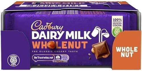 Cadbury tablet whole nut 120 gr | 16x | Gesamtgewicht 1920 gr von Cadbury