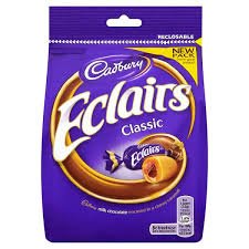 New Cadbury Eclairs Klassische 10x180g Taschen von Cadbury