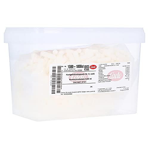 Hartgelatinekapseln Gr.0 weiß von Caesar & Loretz GmbH