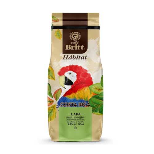 Café Britt® - Costa Rican Habitat Lapa Coffee (12 oz.) (1-Pack) - Whole Bean, Arabica Coffee, Kosher, Gluten Free, 100% Gourmet & Medium Light Roast von Cafe Britt