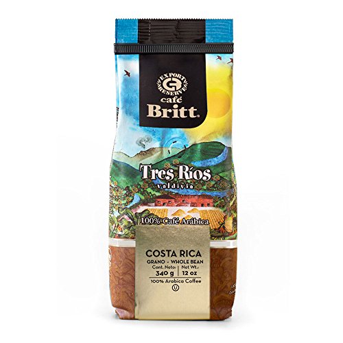 Cafe Britt Costa Rica Tres Ríos Valdivia Arabica ganze Bohne Kaffee, 340 g Packung von Cafe Britt