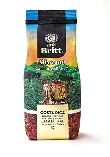 Cafe Britt Costa Rican ALTOZANO GOURMET COFFEE FROM NARANJO Whole Bean Coffee 12 OZ (340 g) von Cafe Britt