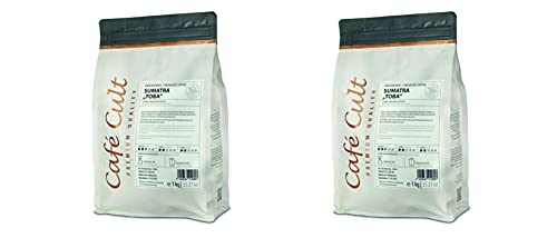 2 X Café Cult Kaffee Indonesien Sumatra Toba in 1 kg Tüte, ganze Bohne = 2 kg von Café Cult