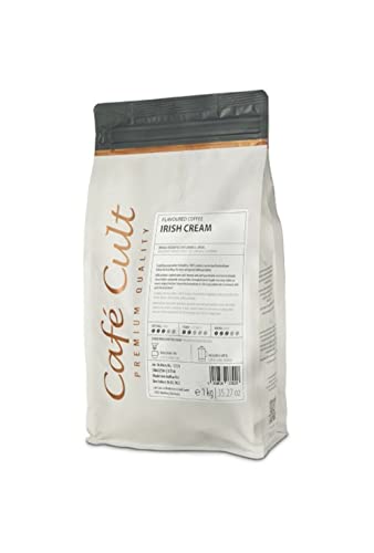 2 X Café Cult Kaffee "Irish Cream" in 1 kg Tüte, ganze Bohne, aromatisiert = 2 kg von Café Cult