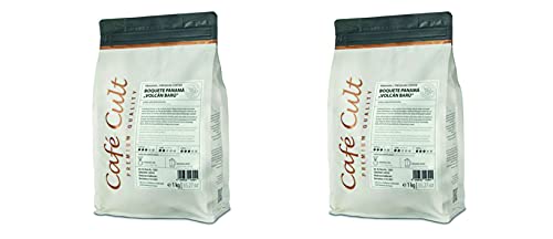 2 X Café Cult Kaffee Volcán Barú "Boquete Panamá" in 1 kg Tüte, ganze Bohne = 2 kg von Café Cult