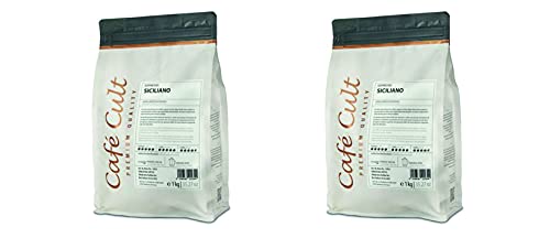 2 X NEU Café Cult Espresso Siciliano in 1 kg Tüte, ganze Bohne = 2 kg von Café Cult