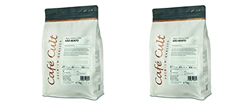 2 X NEU Café Cult Kaffee Brazil Sao Bento in 1 kg Tüte, ganze Bohne = 2 kg von Café Cult