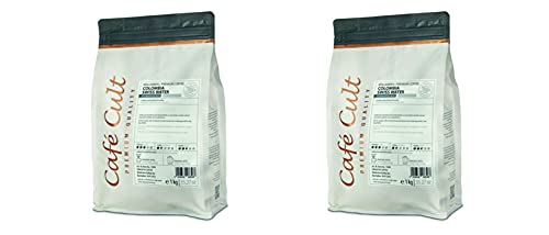 2 X NEU Café Cult Kaffee Colombia Swiss Water Process in 1 kg Tüte, ganze Bohne entkoffeiniert = 2 kg 2 X NEU Café Cult Kaffee Colombia Swiss Water Process in 1 kg Tüte, ganze Bohne entkoffeiniert = 2 kg von Café Cult