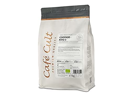 BIO Café Cult BIO Kaffee Congo Coopade Kivu 3 k.b.A. in 1 kg Tüte, ganze Bohne DE-ÖKO-006 von Café Cult