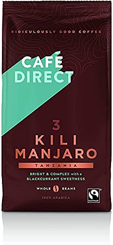 Cafedirect Kilimanjaro Whole Bohnen, 227 g – ein heller, erfrischender Kaffee, der auf den fruchtbaren Vulkanböden des Kilimanjaro angebaut wird. Cafedirect Kilimanjaro Whole Bohnen, 227 g – ein heller, erfrischender Kaffee, der auf den fruchtbaren Vulkanböden des Kilimanjaro angebaut wird. von Café Direct