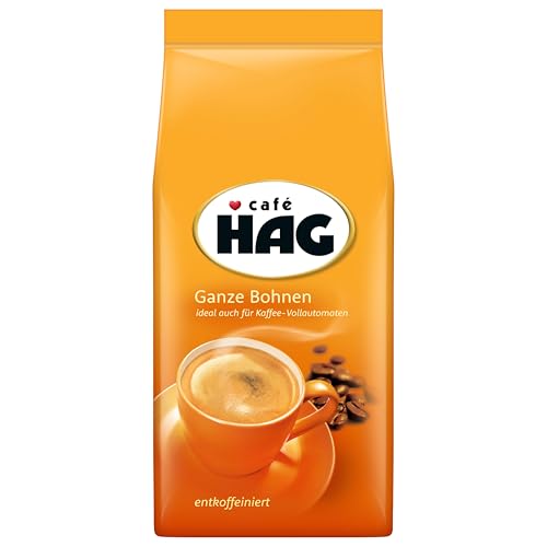 Café HAG Ganze Bohnen entkoffeiniert, Ideal für schwarzen Kaffee mit feiner Crema, Kaffee ganze Bohnen, 500 g Café HAG Ganze Bohnen entkoffeiniert, Ideal für schwarzen Kaffee mit feiner Crema, Kaffee ganze Bohnen, 500 g von Caffé HAG