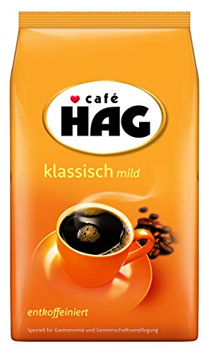 Jacobs Café HAG Klassisch Mild Filterkaffee, 1kg entkoffeinierter Kaffee, gemahlen, mildes Aroma, Intensität 2/4 von Café HAG