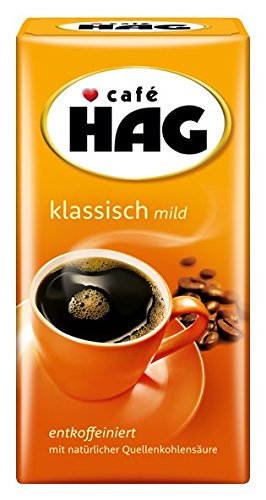 Cafe HAG, Kaffee Klassisch Mild 12x 500g (6000g) Filterkaffee - Röst Cafe entkoffeiiert von cafe HAG