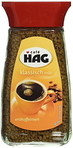 Cafe HAG klassisch mild Glas, entkoffeinierter löslicher Bohnenkaffee, 100g von cafe HAG
