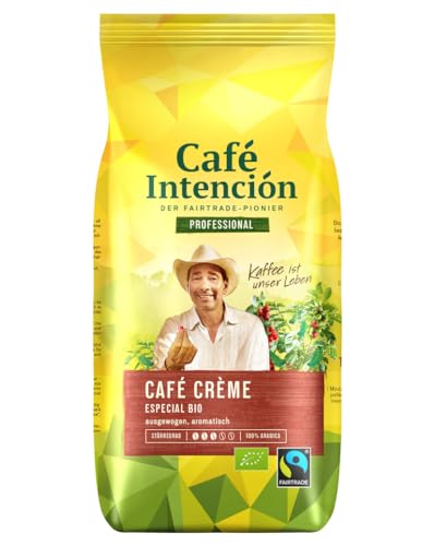 Kaffee CAFÉ CRÈME Especial Bio von Café Intención, 1000g Bohnen (12 Stück) von Café Intención