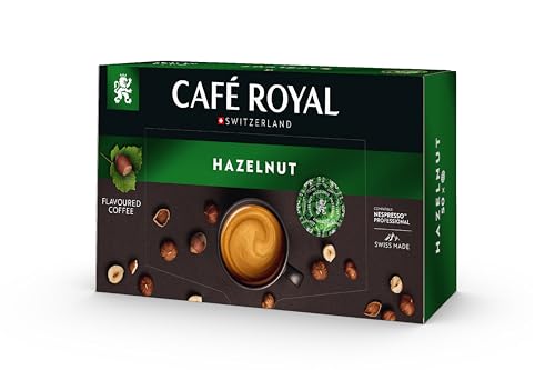 Café Royal Professional Pads, Hazelnut Flavoured Kaffee, 50 Nespresso kompatible Pads für Office und Gastronomie, Rainforest Alliance zertifiziert, 100% Arabica Kaffee von Café Royal