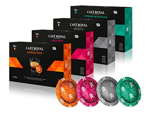 Cafe Royal - 4er Probierset - 4 x 50 Nespresso kompatible Pro Pads von Café Royal