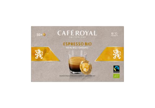 Café Royal Espresso Bio 50 Nespresso Pro kompatible Kapseln - Kompatible Kaffeepads für Nespresso Business Solution Maschine - Intensität 6/10 von Café Royal