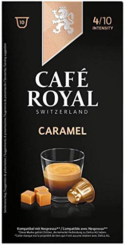 Café Royal Caramel Flavoured Edition, 100 Nespresso kompatible Kapseln, 10er Pack (10 x 10 Kaffeekapseln) von Café Royal
