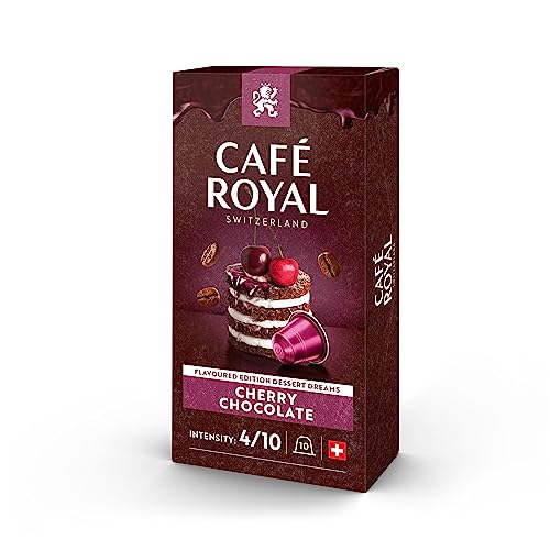 Café Royal Cherry Chocolate Limited Edition 100 Kapseln für Nespresso Kaffee Maschine - 4/10 Intensität - UTZ-zertifiziert Kaffeekapseln aus Aluminium von Café Royal