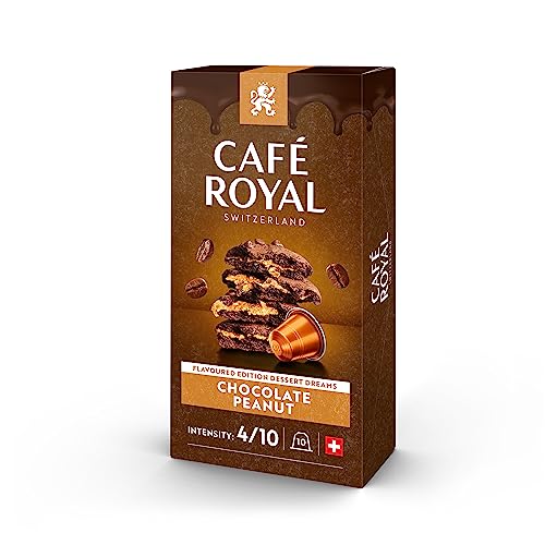 Café Royal Chocolate Peanut Limited Edition 100 Kapseln für Nespresso®* Kaffee Maschine - 4/10 Intensität - UTZ-zertifiziert Kaffeekapseln aus Aluminium von Café Royal
