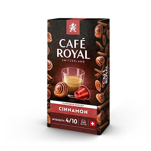Café Royal Cinnamon Flavoured 100 Kapseln für Nespresso Kaffee Maschine - 4/10 Intensität - UTZ-zertifiziert Kaffeekapseln aus Aluminium von Café Royal